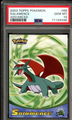 2003 Topps Pokemon Advanced Salamence #68 PSA 10 Gem Mint Pop 8 - Image 1