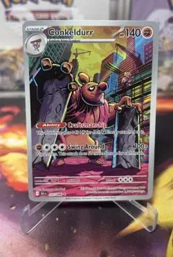 Conkeldurr 127/086 Illustration Rare Holo Black Bolt POKEMON TCG S&V BLK EN NM - Image 1
