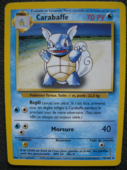 Carte Pokemon Wizards Set de base - Carabaffe 42/102 Edition 2 - Francais - 1999 - Image 1