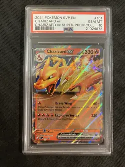 PSA 10 GEM MT 2023 Pokemon Scarlet & Violet Black Star Promos Charizard ex #161 - Image 1