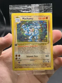 Sealed Machamp Base Set 8/102 1st Edition Holo Rare WOTC Pokemon - Image 3
