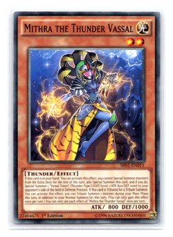 Mithra the Thunder Vassal - SR01-EN011 - Common - 1st Edition - Yugioh - Image 1