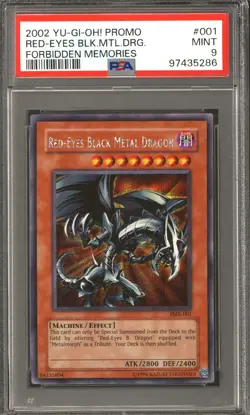 Yu-Gi-Oh Forbidden Memories Red-Eyes Black Metal Dragon FMR-001 PSA 9 - Image 1