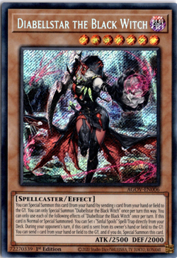Diabellstar the Black Witch AGOV-EN006 Secret Rare 1st Edition NM Yugioh - Image 1