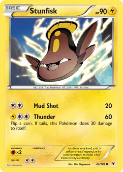 Stunfisk 42/101 Noble Victories Pokemon Card NM - Image 1