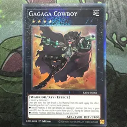 Gagaga Cowboy RA04-EN064 Collector’s Rare 1st Edition YuGiOh TCG Card - Image 1