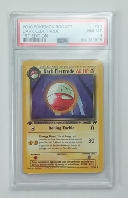 Dark Electrode 34/82 Team Rocket 1st Edition PSA 8 Pokemon Card 2000 - Image 1
