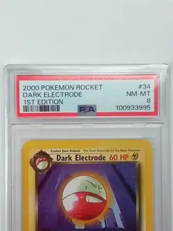 Dark Electrode 34/82 Team Rocket 1st Edition PSA 8 Pokemon Card 2000 - Image 2