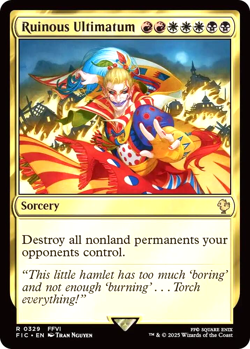 MTG Ruinous Ultimatum 329 Rare Surge Foil Final Fantasy Commander - Image 1