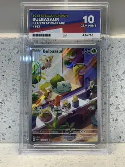 Bulbasaur 143/142 Stellar Crown Secret Rare Pokemon Card ACE 10 Gem Mint - Image 1