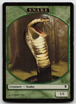 MTG Snake Token T Zendikar 10 LP - Image 1