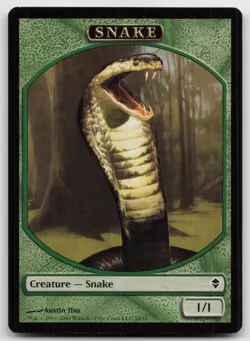 MTG Snake Token T Zendikar 10 LP - Image 1