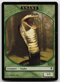 MTG Snake Token T Zendikar 10 LP - Image 1