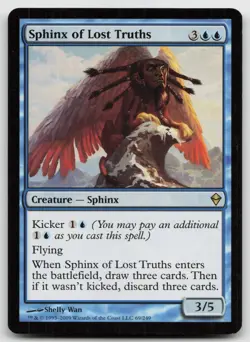 MTG Sphinx of Lost Truths R Zendikar 69 LP - Image 1