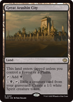 Great Arashin City 0257 ~ Rare NM MTG Tarkir Dragonstorm - Image 1