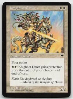MTG Knight of Dawn U Tempest 26 LP - Image 1