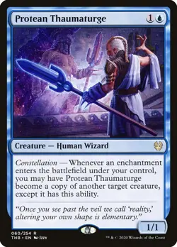 Protean Thaumaturge - Theros Beyond Death MTG MAGIC HUMAN WIZARD CREATURE RARE - Image 1
