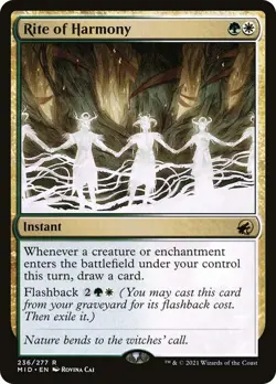 Rite of Harmony - Innistrad: Midnight Hunt MTG MAGIC ENCHANTMENT RARE - Image 1