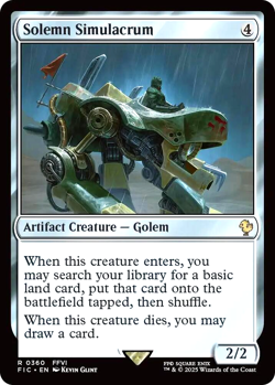 MTG Solemn Simulacrum 360 Rare Surge Foil Final Fantasy Commander - Image 1