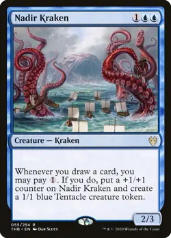 Nadir Kraken - Theros Beyond Death MTG MAGIC CREATURE KRAKEN RARE CARD - Image 1