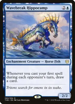 Wavebreak Hippocamp - Theros Beyond Death MTG MAGIC ENCHANTMENT HORSE FISH RARE - Image 1