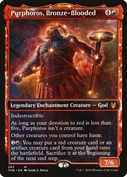 Purphoros, Bronze-Blooded (SC) - Theros Beyond Death MTG MAGIC LEGENDARY GOD - Image 1