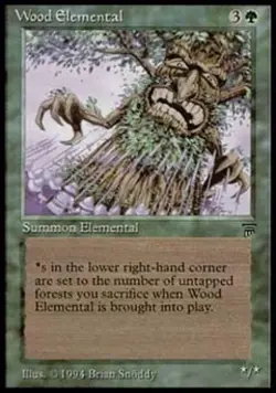 MTG English Wood Elemental NM Normal Legends - Image 1
