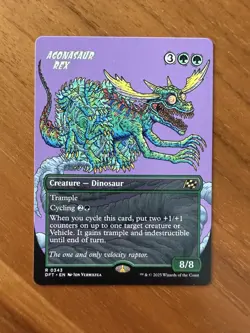 Agonasaur Rex 0343 ~ Borderless Rare NM MTG Aetherdrift - Image 1