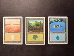 MTG Portal Three Kingdoms Island, Plains, Forest LP/MP - Image 1