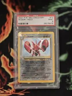 PSA 9 Mint Scizor 10/75 Holo Rare 2001 Pokemon Neo Discovery - Image 1