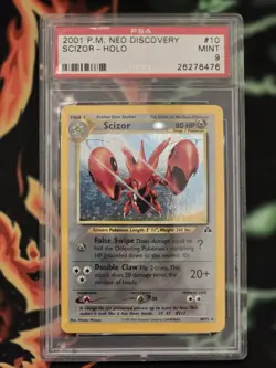 PSA 9 Mint Scizor 10/75 Holo Rare 2001 Pokemon Neo Discovery - Image 2