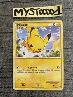 Carte Pokemon Pikachu 61/90 HGSS Indomptable Francais OCCASION - Image 1