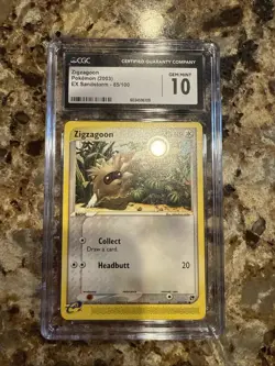Pokemon 2003 ZIGZAGOON Ex Sandstorm 85/100 Gem Mint 10 - Image 1