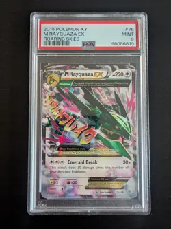 PSA 9 M Rayquaza EX 76/108 Ultra Rare 2015 Pokemon XY Roaring Skies - Image 1