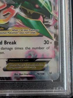 PSA 9 M Rayquaza EX 76/108 Ultra Rare 2015 Pokemon XY Roaring Skies - Image 5