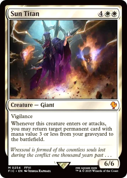 MTG Sun Titan 254 Mythic Surge Foil Final Fantasy Commander - Image 1