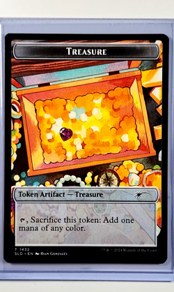 2024 MTG Magic the Gathering SLD Secret Lair Drop Token #1432 Treasure Artifact - Image 1
