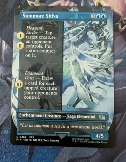 MTG *BORDERLESS * Final Fantasy Uncommon SUMMON: SHIVA NM - Image 1