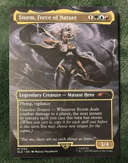 Storm Force Of Nature Borderless Marvel MTG Secret Lair NM/M In Hand - Image 1