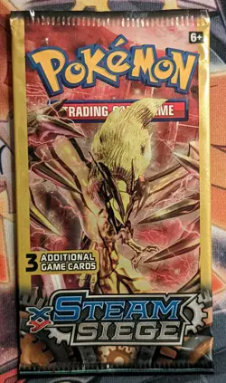 Pokemon 3 cards Booster Pack - XY steam Siege - Yveltal - Factory Sealed - Image 1