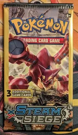Pokemon 3 cards Booster Pack - XY steam Siege - Volcanion - Factory Sealed - Image 1