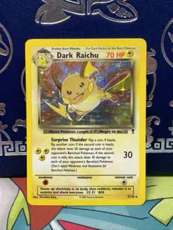 Dark Raichu - 7/110 - Holo Rare - Legendary Collection Pokemon - HP - Image 1