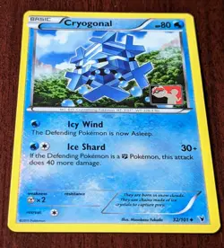 Pokemon League Promo Cryogonal 32/101 Crosshatch Promo Reverse Holo - 2012 - NM - Image 2