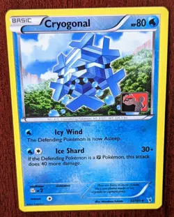 Pokemon League Promo Cryogonal 32/101 Crosshatch Promo Reverse Holo - 2012 - NM - Image 3