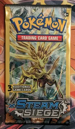 Pokemon 3 cards Booster Pack - XY steam Siege - Xerneas - Factory Sealed - Image 1