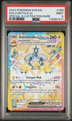GALVANTULA EX PSA 9 2024 POKEMON SCR EN #168 MINT - Image 1