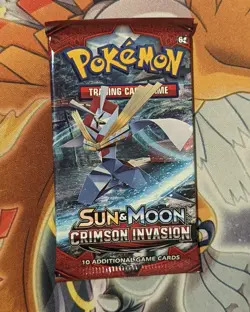 Pokemon Booster Pack - Crimson Invasion Sun & Moon - Kartana - Factory Sealed - Image 1