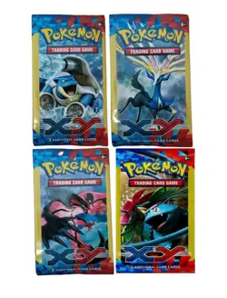 Pokemon 3 cards Booster Packs - XY Base Set - 4 Artworks - Factory Sealed - Image 1
