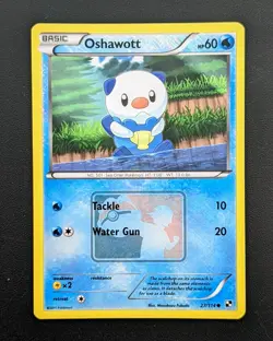 Pokemon League Crosshatch Holo Promo Oshawott 27/114 - Black & White 2011 - NM - Image 1