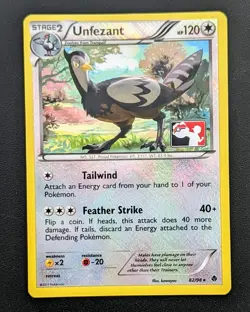 Pokemon League Crosshatch Holo Promo Unfezant 82/98 - Black & White 2012 - NM - Image 1